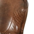 thumbnail image 6 of Pasargad Home Aspen Top Grain Leather Brown Wing Chair, 6 of 11