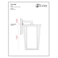 thumbnail image 3 of Z-Lite Seoul 2 Light 19" Clear Glass Aluminum Outdoor Wall Sconce in Black, 3 of 7