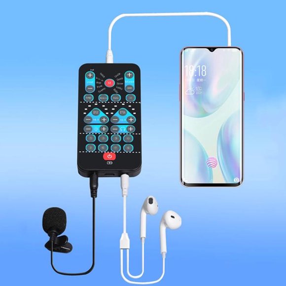 Voice Changer, 10 Sound Change Modes Portable Black Voice Disguiser ABS  for Live Streaming