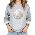 thumbnail image 2 of Volleyball Faux Glitter Sweatshirt for Women Trendy Girly Volleyball Fan Pullover Gray Sweatshirt Adult Large, 2 of 4