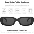 thumbnail image 3 of Gafas de sol rectangulares para mujer y hombre, modernas y gruesas., 3 of 5