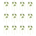 thumbnail image 4 of 12 piezas de flores de glicina artificiales densas de color blanco cremoso colgantes de glicina falsa para decoración de bodas, jardines y fiestas, 4 of 12