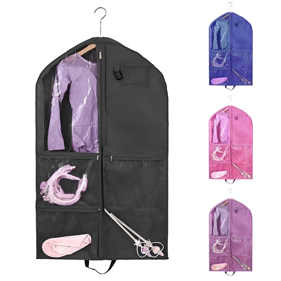 GASTROPOD Garment Bags For Hanging Clothes, Clear Dance Garment Bags For Dancers, Dance Costume Bag, Dance Competition Bag For Girls, Garment Bags For Travel Storage. Garment Bag For Kids