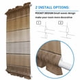thumbnail image 3 of Brown Beige Door Curtains for Door Window, French Sidelight Front Back Door Curtains With Tieback, Farmhouse Vintage Gradient Wooden Grain Kitchen Rod Pocket Drapes Panel, 54"x40", 3 of 5
