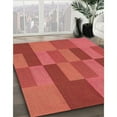 thumbnail image 2 of Ahgly Company Indoor Round Patterned Bright Orange Area Rugs, 8' Round, 2 of 6