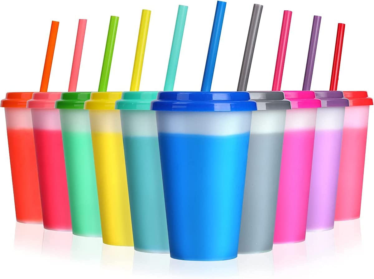 Fresh Candy-Colored Kids Sip Cup Children Water Cup with Built In Straw Mug  Drink Home Colors Simple Plastic One-Piece Straw Cup - AliExpress