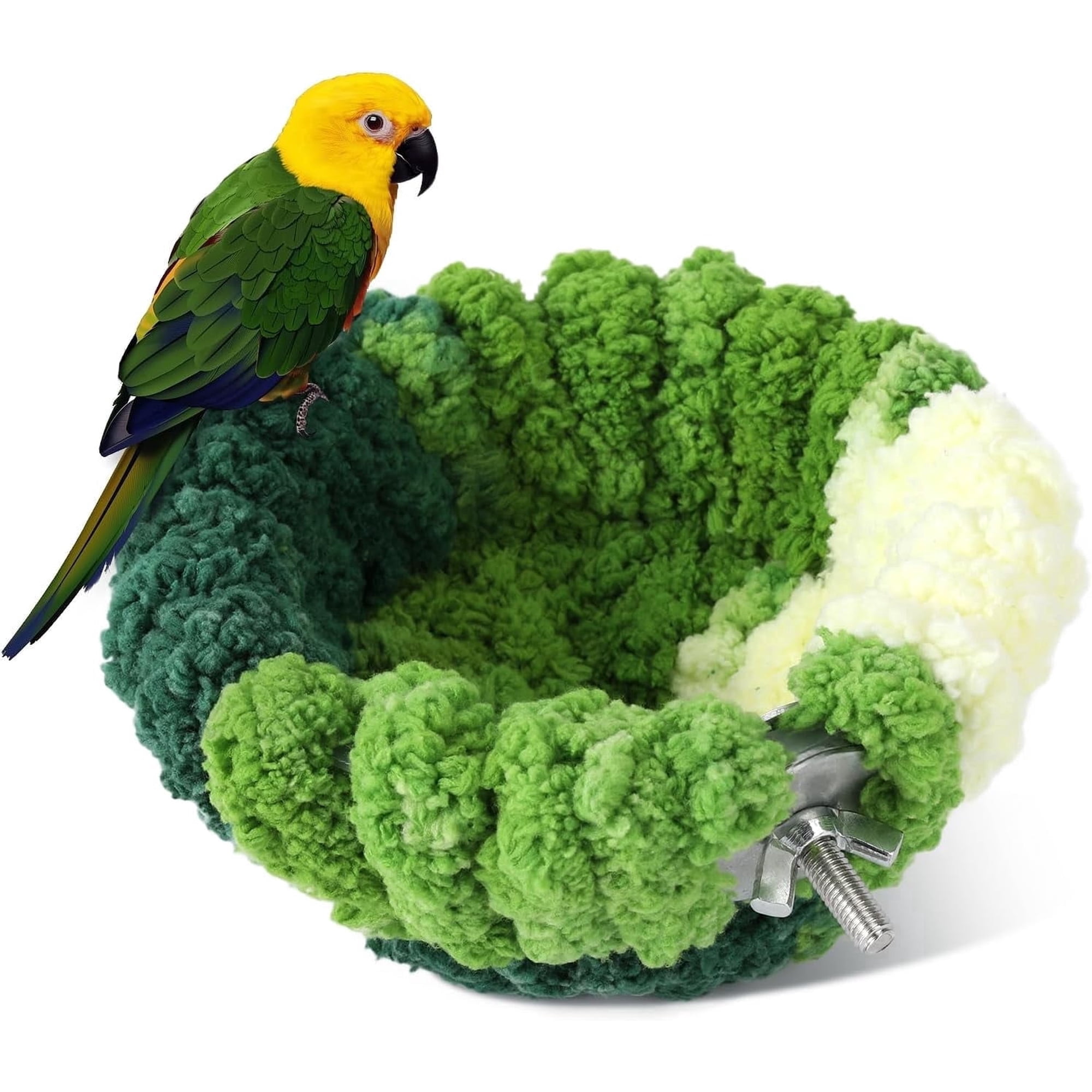 Trailvora Plush Hanging Bird Nest, Warm Breeding Cage House for Parakeet Budgie Cockatiel Small Birds