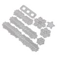 thumbnail image 1 of Christmas Die Cuts, Precise and Clear Patterns Snowflake and Pine Leaf Shapes Metal Template Molds High Hardness  for Scrapbooking, 1 of 7