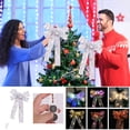 thumbnail image 3 of Matoen Christmas Tree Bow LED Ribbon Bows Christmas Tree Ornaments Tree Topper Christmas Decoration for Home Christmas Tree Wreaths Decoration, 3 of 8