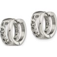 thumbnail image 2 of Stainless Steel Polished 6.5mm Huggie Hinged Hoop Earrings (13 X 15) Made In China sre1530, 2 of 5