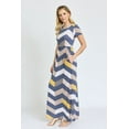 thumbnail image 3 of Chevron Short Sleeve Maxi Dress | S-3X, 3 of 14