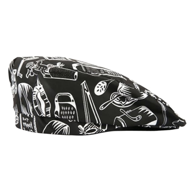 jinwen Chapeau de Chef Unisexe Adulte Imprimé Accessoire de Fête Vaisselle Imprimé