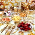 thumbnail image 4 of 121PCS New Year Eve Party Supplies Dinnerware Set for 16 Guests, 2026 White Gold Happy New Year Tableware Set with Cups Napkins Tablecloth for 2026 New Year Eve Party Decor, 4 of 7