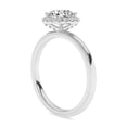 thumbnail image 4 of AFFY Solitaire Halo Engagement Rings For Women, 1.20 Carat (ctw) Round Lab Created Moissanite Promise Ring For Her In 14k White Gold Over Sterling Silver | VVS1 Quality Ring Size-6.5, 4 of 5