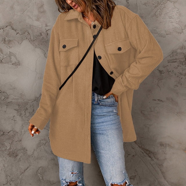Puntoco Mujeres Sexy Moda Cuello En V Color Sólido Manga Larga Sin Capucha Casual Outwear Puntoco Puntoco-4146