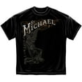thumbnail image 2 of Firefighter St. Micheal's Protect Us Firefighter 100% Cotton Black T-Shirt Small, 2 of 2