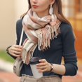 thumbnail image 5 of Prolriy Scarf for Women Autumn and Winter Colorful Plaid Shawl Thickening Warm Fringe Scarf Womens Scarf Pink, 5 of 8