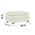 thumbnail image 4 of 76.7" Deep Seat Sectional Cloud Sofa Sleeper, 4 Seat Modular Couch Bed with 2 Ottomans & Soft Pillows, Modern Upholstered Loveseat Sofa for Living Room, Apartment, 4 of 7
