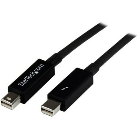 StarTech TBOLTMM1M StarTech.com 1m Thunderbolt Cable - M/M - Thunderbolt for MacBook Pro, iMac - 1m - 1 Pack - 1 x Male Thunderbolt - 1 x Male Thunderbolt - Nickel-plated Connectors - Black