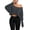 Dark Gray, variant on Off Shoulder Long Sleeve Tops for Women Cropped Oversized Summer Asymmetrical T Shirts Trendy Clothes for Yoga