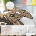 thumbnail image 3 of Brown Southwest Bedding 3 Piece Duvet Cover Set Full Size, Boho Aztec Ethnic Abstract Geometric Soft Microfiber Comforter Cover with Zipper Closure & Pillowcases, Wrinkle & FadeResistant Quilt Cover, 3 of 9