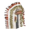 thumbnail image 4 of Tocado de plumas de inspiración nativa americana, tocado americano para baile de Halloween, 4 of 9