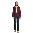 thumbnail image 3 of Time and Tru Women's Cable Knit Cardigan Sweater, Midweight, Sizes XS-XXXL, 3 of 6
