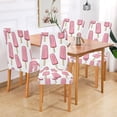 thumbnail image 2 of Yayeee 4 Pack Dining Chair Covers Stretch Parson Chairs Slipcovers Seat Protector, Pink Ice Cream, 2 of 6
