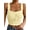 Yellow, variant on Women'S Spaghetti Strap Eyelet Embroidery Summer Sleeveless Crop Tank Cute Top White M