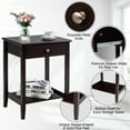 thumbnail image 6 of Costway Nightstand End Table Storage Display Bedroom Furniture Drawer Shelf Beside Brown, 6 of 10