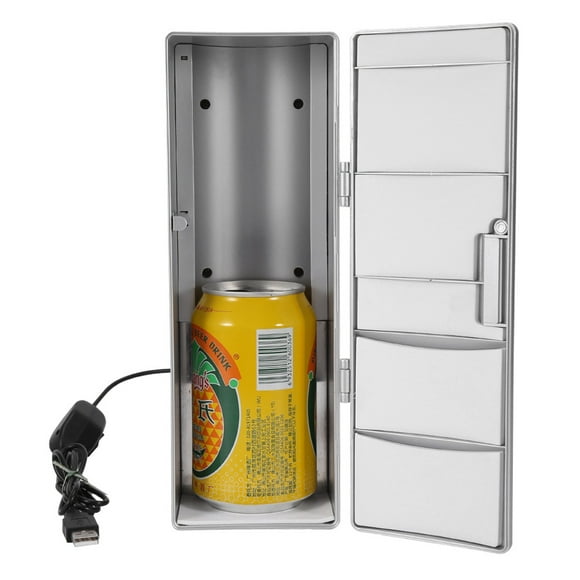 Zyyini Compact Mini USB Fridge Freezer Cans Drink Beer Cooler Warmer Travel Car Office Use,Mini Refrigerator, Cooler Warmer Fridge