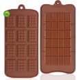 thumbnail image 1 of Moldes para gofres de chocolate y barras energéticas de chocolate, de silicona antiadherente, de grado alimenticio, desmontables. 2 paquetes, 1 of 5