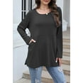 thumbnail image 3 of Button Down Back Sweater Black Large, 3 of 4