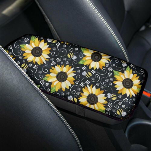 Lotus YR Vehicle Center Console Armrest Cover Pad Stylish Pattern Design Car Armrest Cover Universal Fit Soft Comfort Center Console Armrest Cushion for Car
