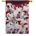 thumbnail image 2 of Breeze Decor 14122 Christmas Christmas Piggies 2-Sided Vertical Impression House Flag - 28 x 40 in., 2 of 2