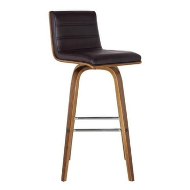 Hawthorne Collections 30" Faux Leather Bar Stool in Brown