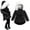 Black, variant on QUYUON Girls' Down Jackets Coats Toddler Baby Girls Hooded Long Sleeve Parkas with Hood Kids High Low Fleece Lined Buttons Full Zip Thick Warm Hoodies Jacket Outerwear Winter Clothes Black 110