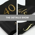 thumbnail image 2 of HAKIDZEL Celebration Accessory Letter Printing Sash 2Pcs Black Satin, 2 of 10