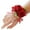 Red, variant on Farfi Wrist Flower Non-Fading Multi-color Decorate Elegant Bride Groom Fake Wrist Corsage for Party (Red)