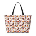 thumbnail image 2 of Fotbe Turkey And Thanksgiving2 Bolsa de Viaje para Playa - Resistente al Agua, Bolsa Tote de Gran Capacidad y Ligera con 7 Bolsillos para Mujeres y Hombres, 2 of 7