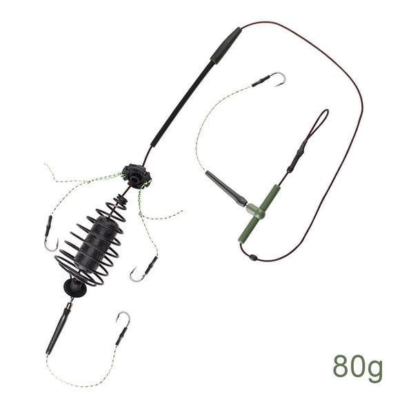 MYG Carp Fishing Bait Cage Line Group Feeder Sinker String Hook Fishing Bait Basket