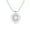 C, variant on E Initial Necklace, Disc Style, in 14 Karat White Gold With 14 Diamonds, With Free 18 inch Chain, for Women