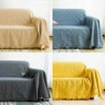 thumbnail image 2 of Fashion Sofa Towel Throw Blanket Solid Color Knitting Sofa Covers Blanket Plaid Towel Slipcovers Protect Cover Home Decor, 2 of 3