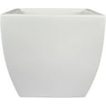 thumbnail image 2 of Stockholm Square Curved Fiberglass Planter (L:12" x W:12" x H:11", Matte White), 2 of 4