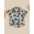 thumbnail image 4 of Bagilaanoe Toddler Baby Boys Shirts Baseball Print Short Sleeve Button-Down Tops 6M 12M 18M 24M 3T 4T Kids Summer Casual Clothes, 4 of 8