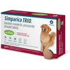 Simparica Trio® (sarolaner, moxidectin, and pyrantel chewable tablets) 6 Chewable Tablets for Dogs 44.1-88 Green