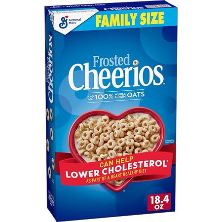 Frosted Cheerios, Heart Healthy Cereal, Family Size, 18.4 OZ