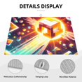 thumbnail image 3 of Yiaed Geometry Dash Print Highly Absorbent Microfiber Kitchen Counter Mat, Dish Drying Pad for Dishes, Utensils, Pots and Pans, Large 18" x 24", 3 of 7