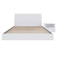thumbnail image 2 of Nexera Porter 3-Piece Floating Platform Bedroom Set, White, Double, 2 of 7