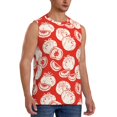 thumbnail image 2 of Yiaed Tomatoes Print Men's Singlet Vests Summer Running Muscle Tank Tops Gym Undershirt Round Neck Sleeveless for man, 2 of 5